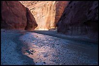 Paria Canyon cliffs reflected in Paria River. Grand Staircase Escalante National Monument, Utah, USA ( color)