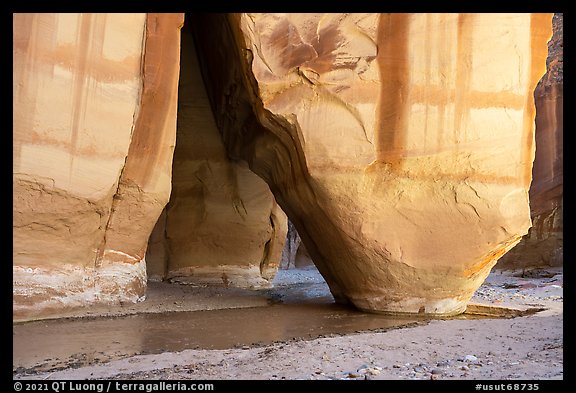 Sliderock Arch. Paria Canyon Vermilion Cliffs Wilderness, Arizona, USA (color)
