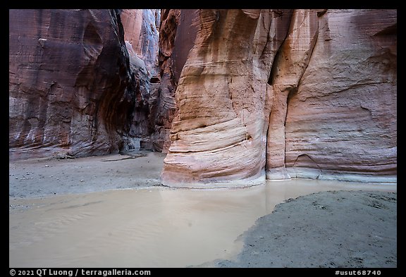 Confluence of Paria Canyon and Buckskin Gulch. Paria Canyon Vermilion Cliffs Wilderness, Arizona, USA (color)