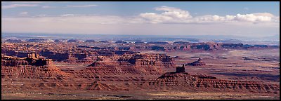 Valley of the Gods from above. Bears Ears National Monument, Utah, USA (Panoramic color)