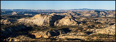 Slickrock domes along Scenic Byway 12. Grand Staircase Escalante National Monument, Utah, USA (Panoramic color)