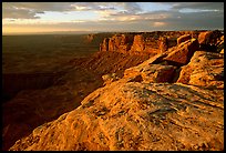 Cliffs near Muley Point, sunset. Utah, USA (color)