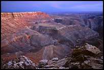 Cliffs near Muley Point, dusk. Bears Ears National Monument, Utah, USA ( color)