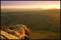 Watching the sunset over the San Juan River, Monument Valley in the background. Bears Ears National Monument, Utah, USA