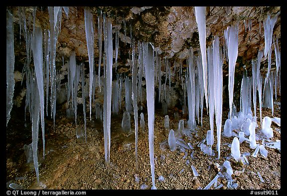 Stalactities in Mossy Cave. Utah, USA (color)