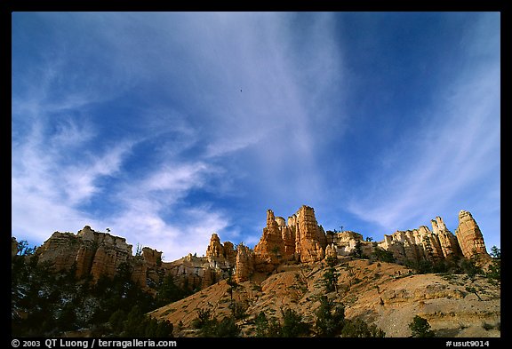Hoodoos and clouds, Red Canyon, Dixie National Forest. Utah, USA