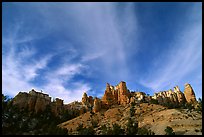 Hoodoos and clouds, Red Canyon, Dixie National Forest. Utah, USA (color)