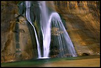 Lower Calf Creek Falls bottom tier. Grand Staircase Escalante National Monument, Utah, USA ( color)