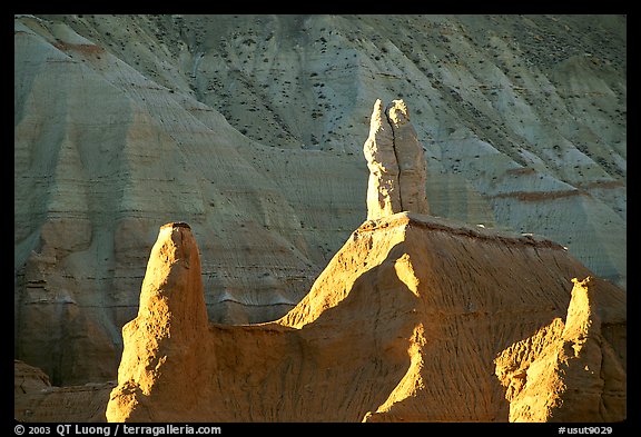 Large Entrada sandstone monoliths, Kodachrome Basin State Park. Utah, USA