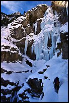 Bridalveil falls frozen in winter. Utah, USA (color)