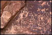 Petroglyphs on Newspaper rock. Bears Ears National Monument, Utah, USA