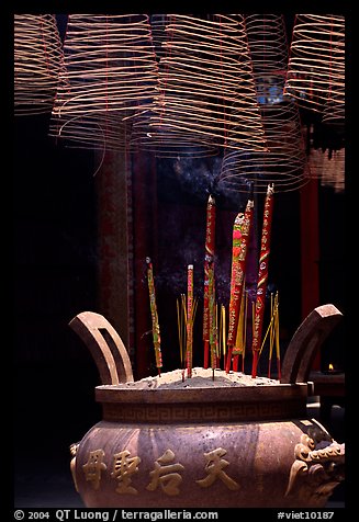 Incense stick and coils. Cholon, District 5, Ho Chi Minh City, Vietnam (color)
