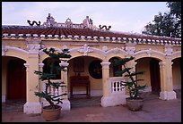 Low profile exterior of the Giac Vien Pagoda. Ho Chi Minh City, Vietnam ( color)