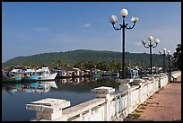 Quays of Duong Dong River, Duong Dong. Phu Quoc Island, Vietnam