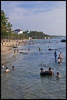 Water play on Long Beach, Duong Dong. Phu Quoc Island, Vietnam