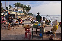 Food vendor,  Long Beach, Duong Dong. Phu Quoc Island, Vietnam (color)