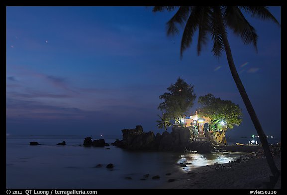 Cau Castle at night. Phu Quoc Island, Vietnam (color)