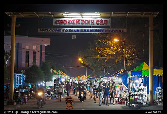 Dinh Cau Night Market entrance. Phu Quoc Island, Vietnam (color)