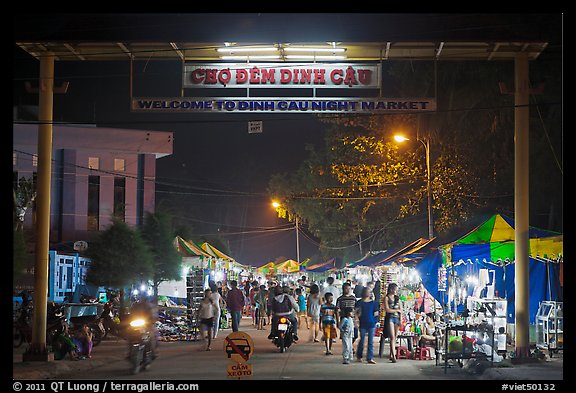 Dinh Cau Night Market entrance. Phu Quoc Island, Vietnam