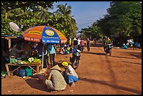 Street market in village along Long Beach. Phu Quoc Island, Vietnam