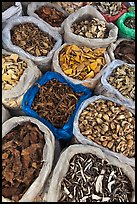 Close-up of dried foods in bags, Duong Dong. Phu Quoc Island, Vietnam (color)