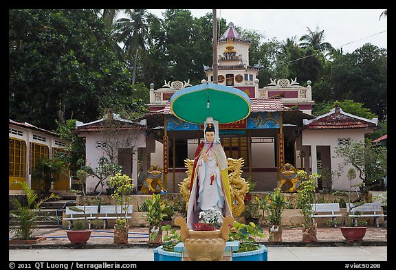 Buddhist temple, Duong Dong. Phu Quoc Island, Vietnam (color)