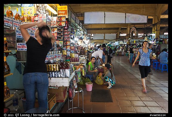 Inside Ben Thanh Market. Ho Chi Minh City, Vietnam (color)