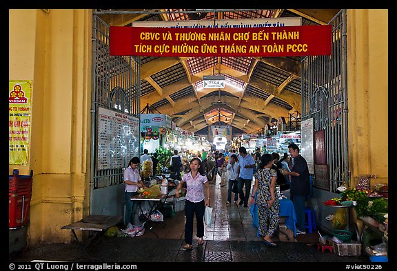 Gate, Ben Thanh Market. Ho Chi Minh City, Vietnam (color)