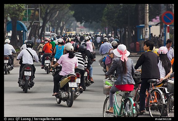 Street traffic. Ho Chi Minh City, Vietnam (color)