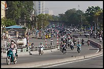 Morning traffic along Saigon river. Ho Chi Minh City, Vietnam ( color)