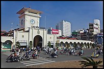 Eastern Gate, Ben Thanh Market, morning. Ho Chi Minh City, Vietnam