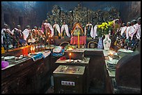 Room with figures of 12 women, each examplifying a human characteristic, Jade Emperor Pagoda, District 3. Ho Chi Minh City, Vietnam ( color)