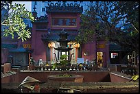 Jade Emperor Pagoda at dusk, district 3. Ho Chi Minh City, Vietnam (color)