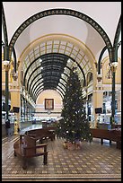 Christmas tree in Central Post Office. Ho Chi Minh City, Vietnam