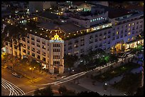 Rex Hotel seen from above, dusk. Ho Chi Minh City, Vietnam ( color)