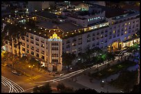 Rex Hotel seen from above, dusk. Ho Chi Minh City, Vietnam