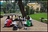 Study group, Cong Vien Van Hoa Park. Ho Chi Minh City, Vietnam ( color)