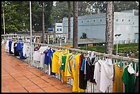 Sports jerseys being dried, Cong Vien Van Hoa Park. Ho Chi Minh City, Vietnam (color)