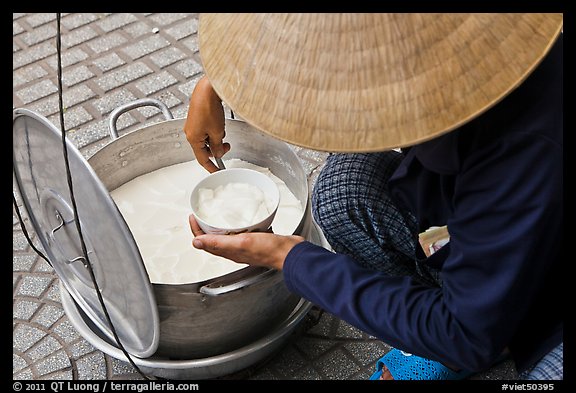 Soft tofu pot and bown. Ho Chi Minh City, Vietnam