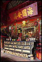 Altar, Ha Chuong Hoi Quan Pagoda. Cholon, District 5, Ho Chi Minh City, Vietnam (color)