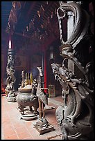 Pillars wrapped in dragons, Ha Chuong Hoi Quan Pagoda. Cholon, District 5, Ho Chi Minh City, Vietnam