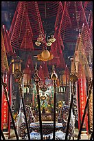 Incense coils, Phuoc An Hoi Quan Pagoda. Cholon, District 5, Ho Chi Minh City, Vietnam (color)