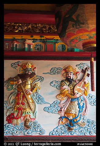 Ceramic bas-relief, Quan Am Pagoda. Cholon, District 5, Ho Chi Minh City, Vietnam