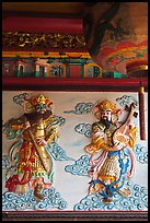Ceramic bas-relief, Quan Am Pagoda. Cholon, District 5, Ho Chi Minh City, Vietnam (color)