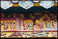 Ceramic scenes from traditional Chinese stories, Quan Am Pagoda. Cholon, District 5, Ho Chi Minh City, Vietnam (color)