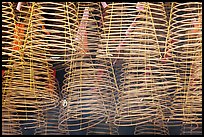 Burning incense coils, Thien Hau Pagoda. Cholon, District 5, Ho Chi Minh City, Vietnam ( color)