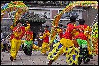 Traditional dragon dance, Thien Hau Pagoda, district 5. Cholon, District 5, Ho Chi Minh City, Vietnam