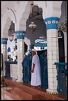 Muslim man in worship attire, Cholon Mosque. Cholon, District 5, Ho Chi Minh City, Vietnam ( color)