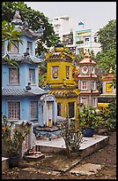 Tombs, Giac Lam Pagoda, Tan Binh District. Ho Chi Minh City, Vietnam (color)