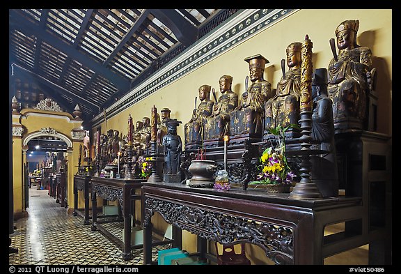 Row of statues, Giac Lam Pagoda, Tan Binh District. Ho Chi Minh City, Vietnam